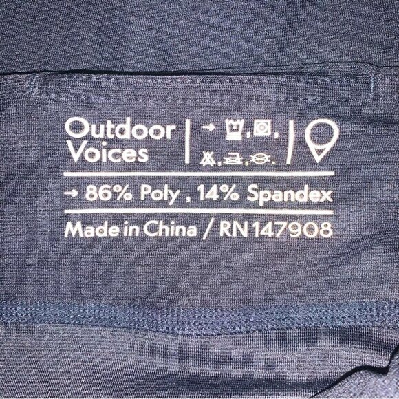 Outdoor Voices Warmup Leggings 7/8 Length Navy Heathered Compression Size Large - Picture 11 of 11